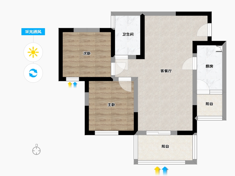 四川省-雅安市-南山府-59.01-户型库-采光通风