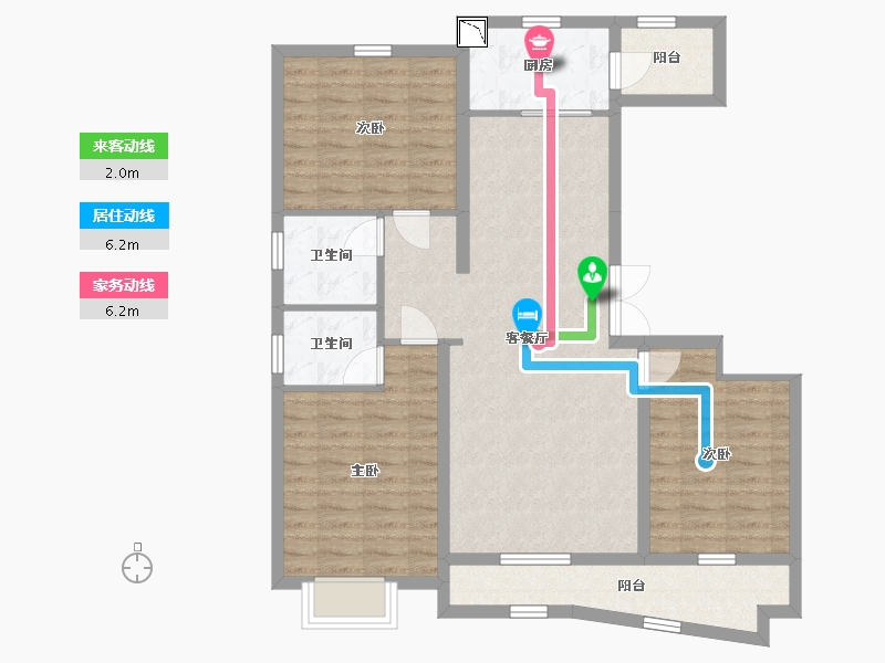 山东省-潍坊市-金尊华府-97.06-户型库-动静线