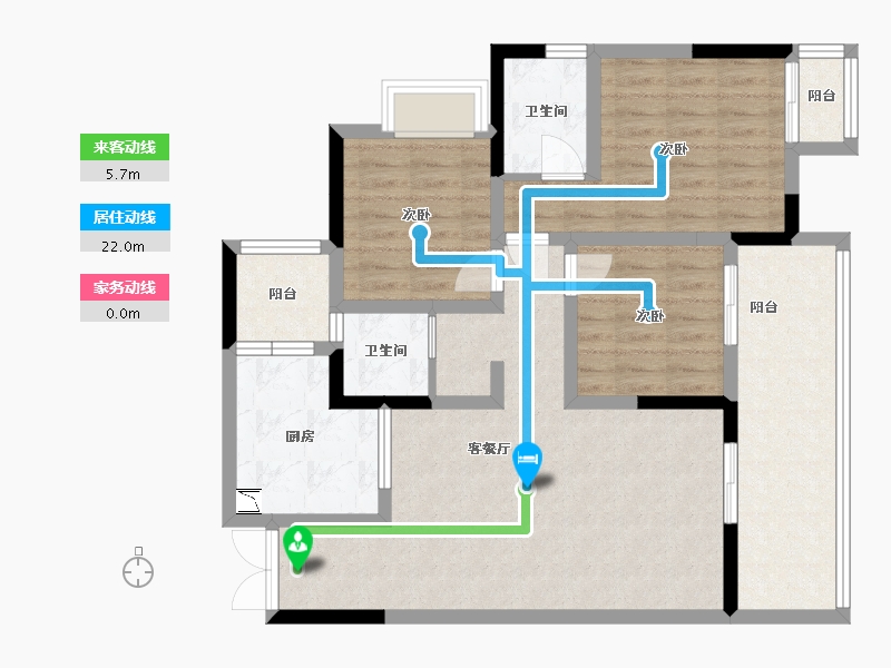 四川省-雅安市-长安·锦绣雅苑-93.29-户型库-动静线