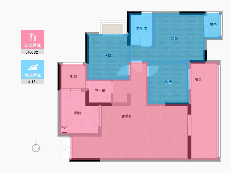 四川省-雅安市-长安·锦绣雅苑-93.29-户型库-动静分区