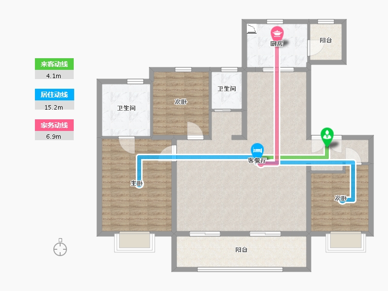 江苏省-泰州市-金通芙蓉园-118.77-户型库-动静线