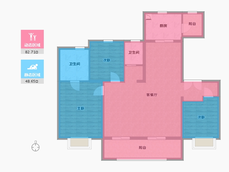 江苏省-泰州市-金通芙蓉园-118.77-户型库-动静分区