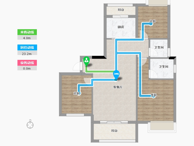 四川省-绵阳市-同立·中央23街区-87.63-户型库-动静线