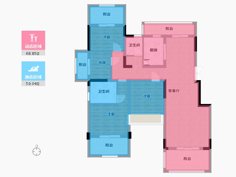 四川省-巴中市-江南福地二期-112.34-户型库-动静分区