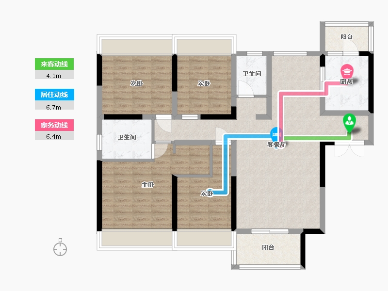 四川省-巴中市-杨坝.小院-108.46-户型库-动静线