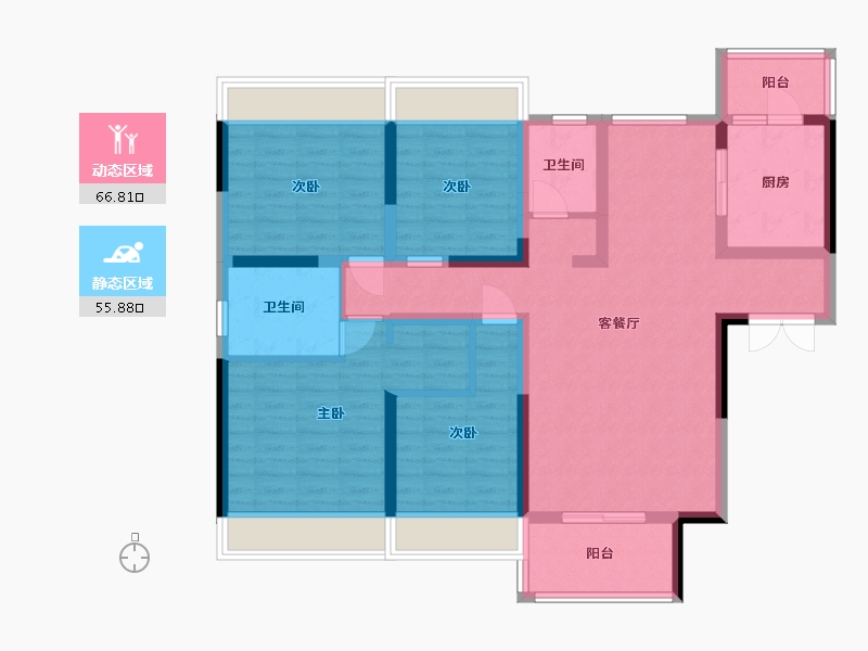 四川省-巴中市-杨坝.小院-108.46-户型库-动静分区