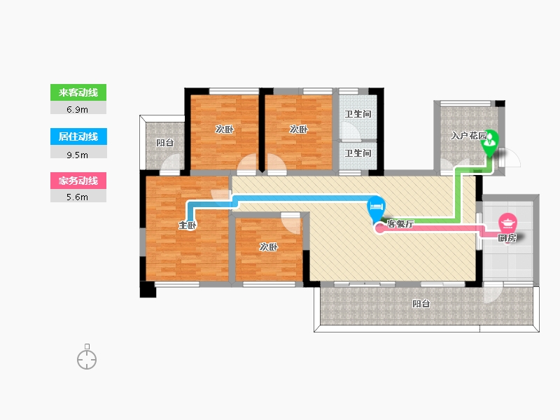 四川省-宜宾市-壹城中心-108.69-户型库-动静线