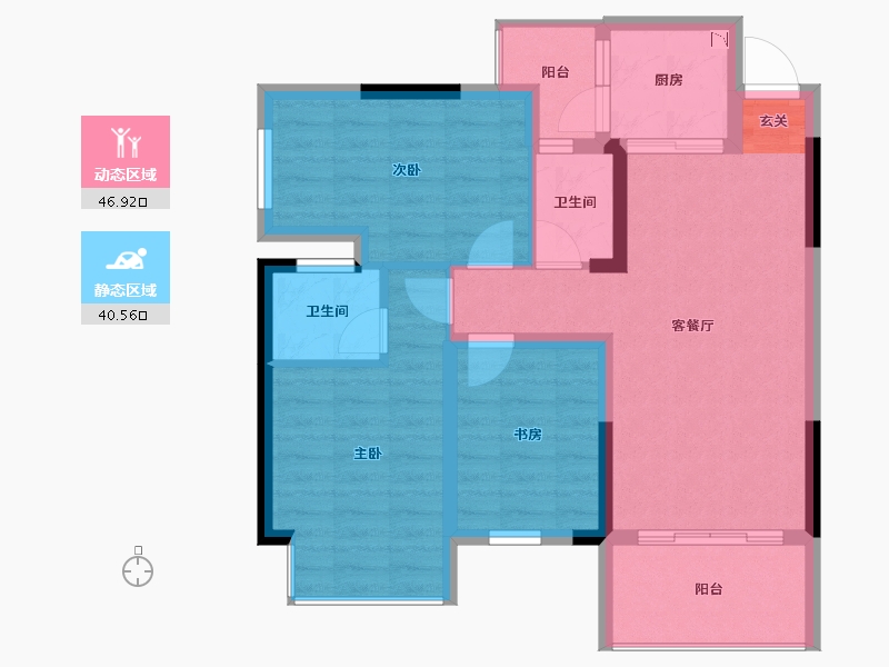 广西壮族自治区-桂林市-凯立达山水郡-77.80-户型库-动静分区