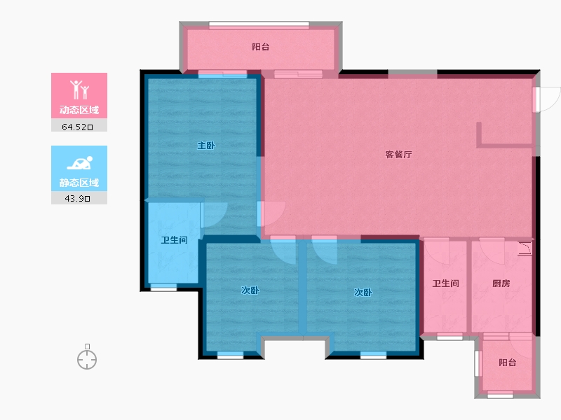 四川省-宜宾市-恒旭·江悦台-97.04-户型库-动静分区