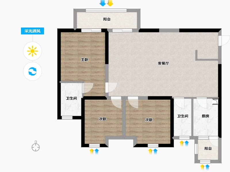 四川省-宜宾市-恒旭·江悦台-97.04-户型库-采光通风