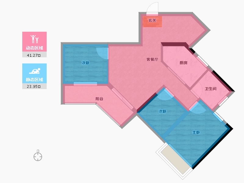 广西壮族自治区-桂林市-凯立达山水郡-57.32-户型库-动静分区