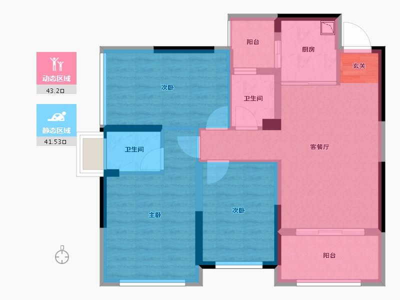 广西壮族自治区-桂林市-泰安独秀天下-75.01-户型库-动静分区