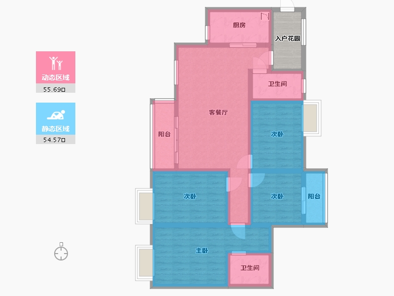 四川省-巴中市-云峰锦苑-101.89-户型库-动静分区