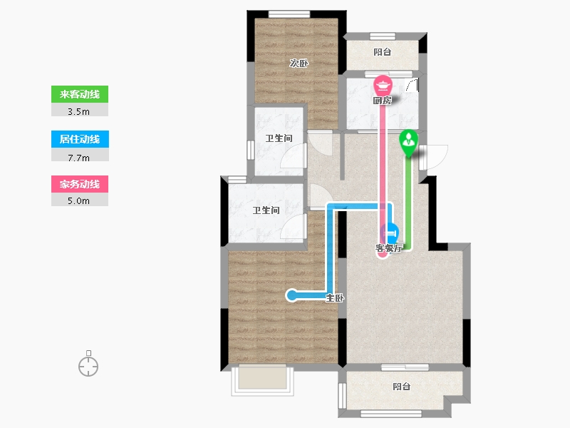 上海-undefined-云谷周庄-75.00-户型库-动静线