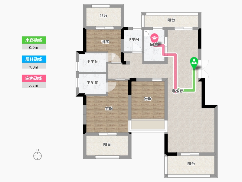 四川省-巴中市-江南福地二期-102.72-户型库-动静线