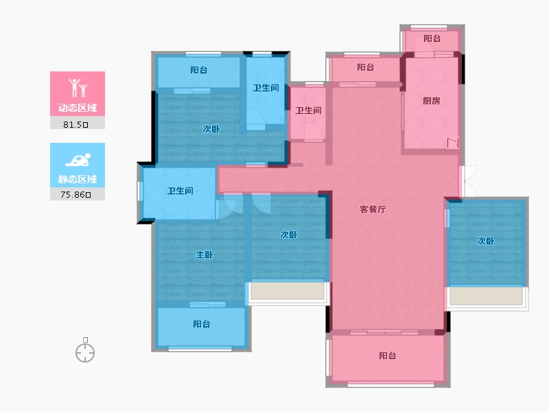 四川省-巴中市-江南福地二期-139.42-户型库-动静分区