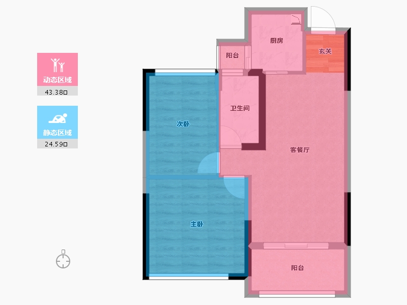 广西壮族自治区-桂林市-泰安独秀天下-60.53-户型库-动静分区