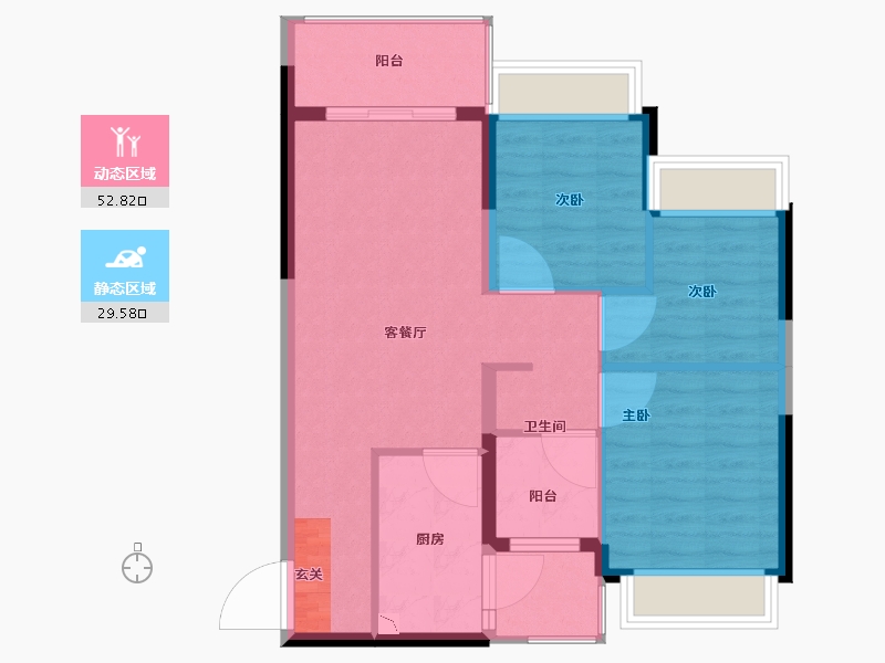 广西壮族自治区-南宁市-南宁空港恒大世纪梦幻城-74.11-户型库-动静分区