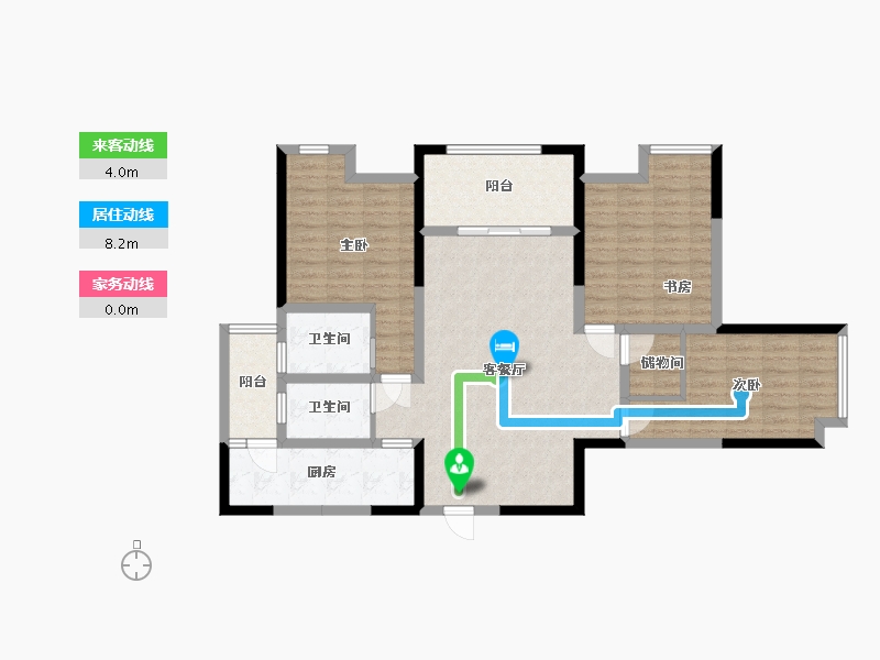 四川省-巴中市-康鹏中央城邦-102.22-户型库-动静线