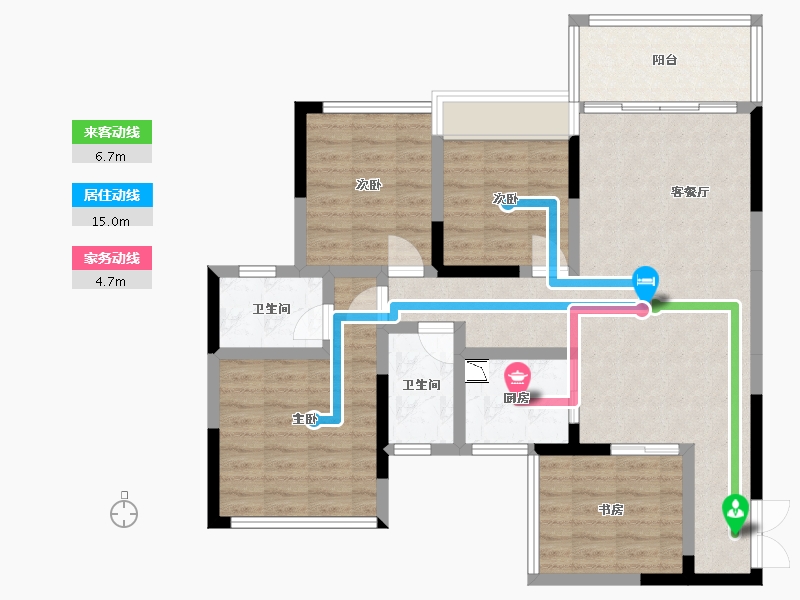 广西壮族自治区-桂林市-广汇汇悦城-95.32-户型库-动静线