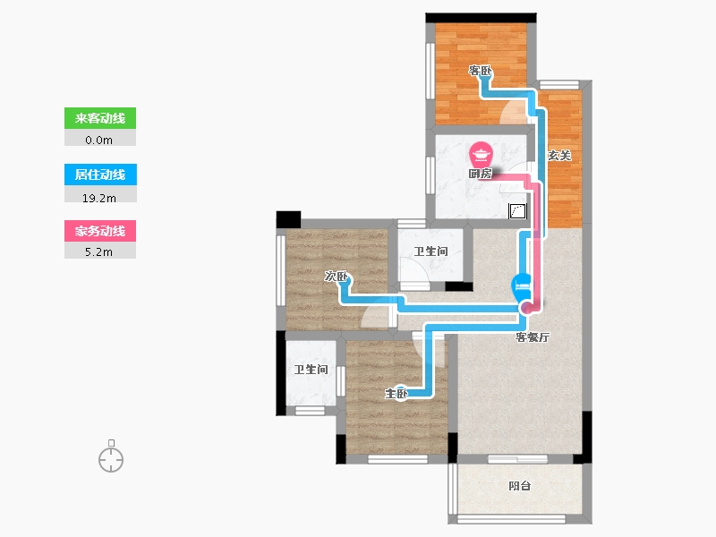 四川省-宜宾市-远达·梦想N+-65.65-户型库-动静线