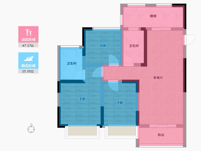 广西壮族自治区-桂林市-祥龙云居那山那水-71.91-户型库-动静分区