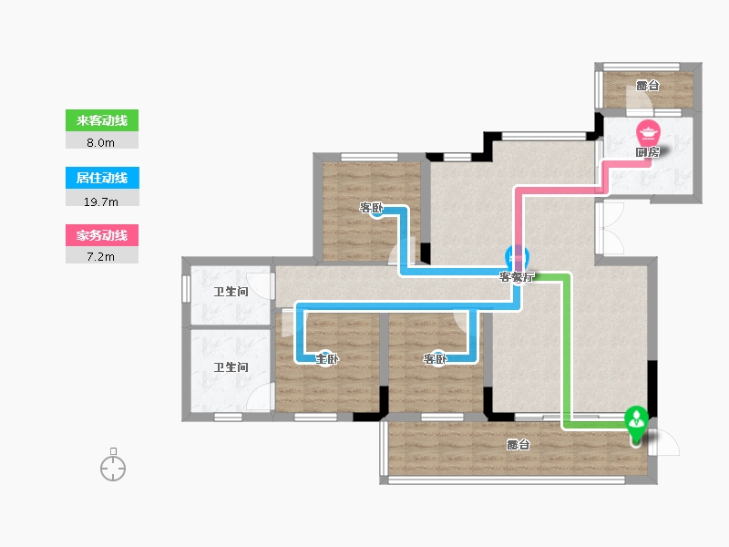 四川省-内江市-邦泰天誉-100.37-户型库-动静线