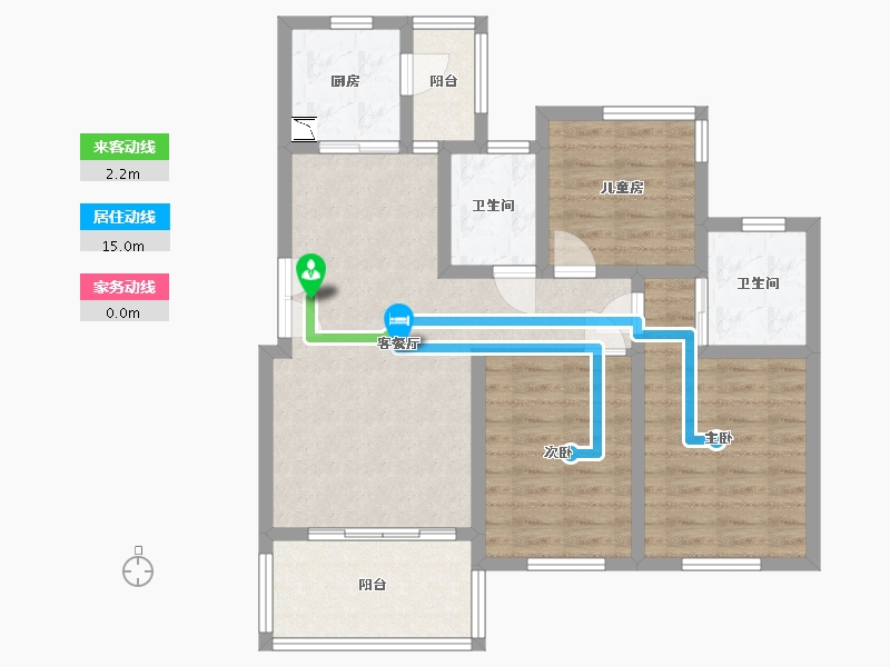 四川省-巴中市-阳光·巨林天下城-82.10-户型库-动静线