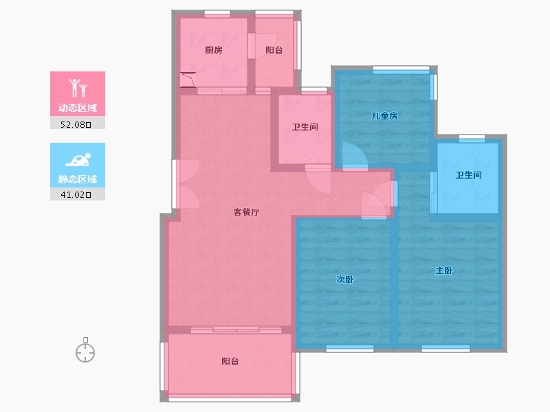 四川省-巴中市-阳光·巨林天下城-82.10-户型库-动静分区