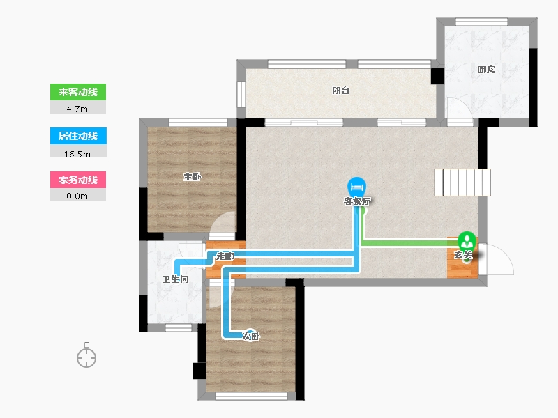 四川省-宜宾市-正黄·翡翠堂-75.42-户型库-动静线