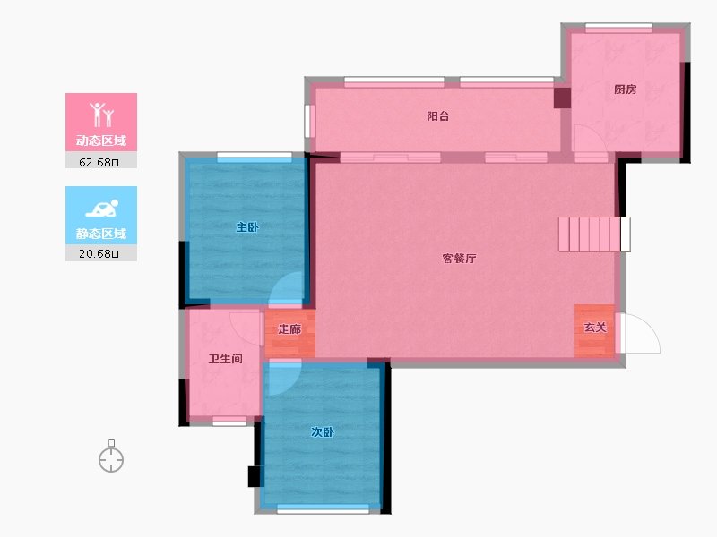 四川省-宜宾市-正黄·翡翠堂-75.42-户型库-动静分区