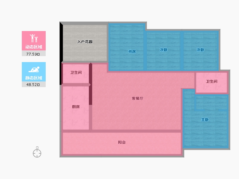 四川省-巴中市-康鹏中央城邦-124.23-户型库-动静分区