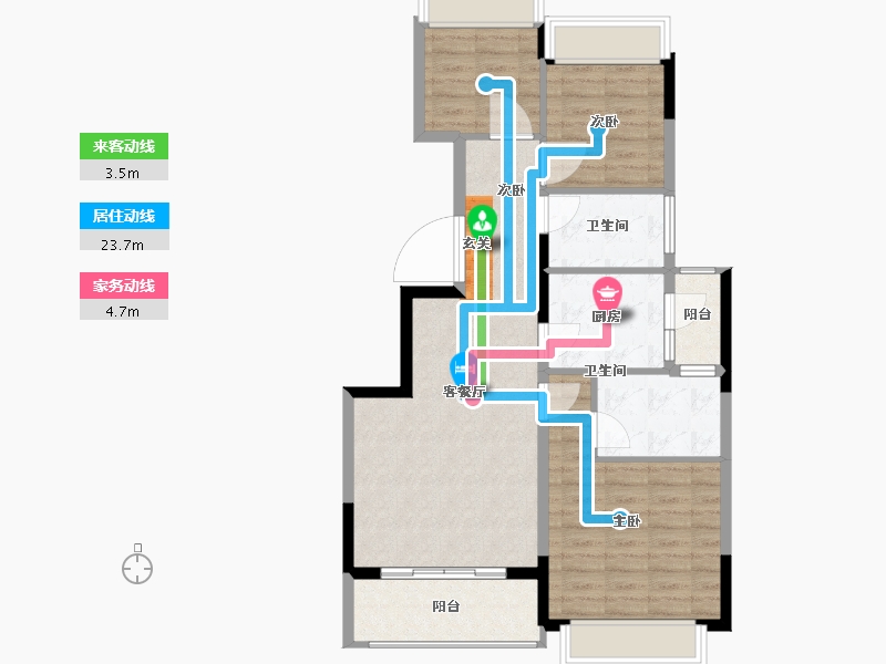 广西壮族自治区-南宁市-南宁空港恒大世纪梦幻城-82.00-户型库-动静线