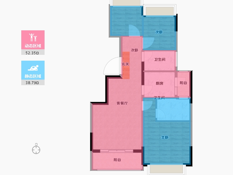 广西壮族自治区-南宁市-南宁空港恒大世纪梦幻城-82.00-户型库-动静分区