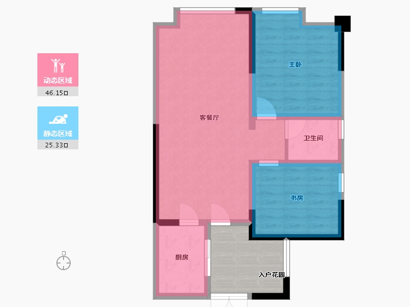 四川省-巴中市-康鹏中央城邦-71.74-户型库-动静分区