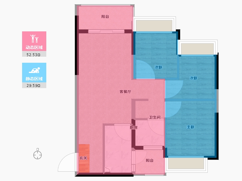 广西壮族自治区-南宁市-南宁空港恒大世纪梦幻城-73.85-户型库-动静分区