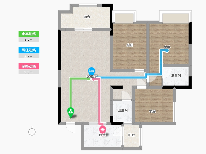 四川省-巴中市-康鹏中央城邦-90.19-户型库-动静线