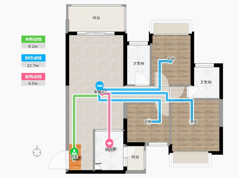 广西壮族自治区-南宁市-南宁空港恒大世纪梦幻城-89.75-户型库-动静线