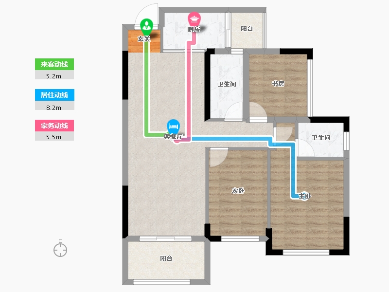 广西壮族自治区-桂林市-泽森山水绿城-83.96-户型库-动静线