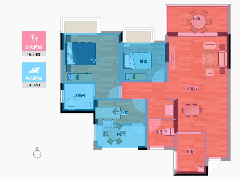 四川省-广安市-和瑞·梧桐郡-71.26-户型库-动静分区