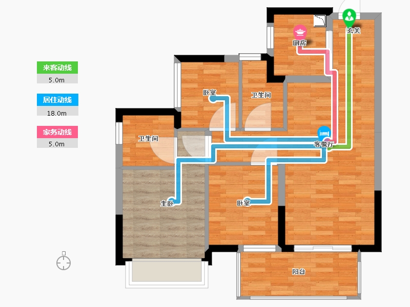 广西壮族自治区-南宁市-龙光玖悦府-67.93-户型库-动静线