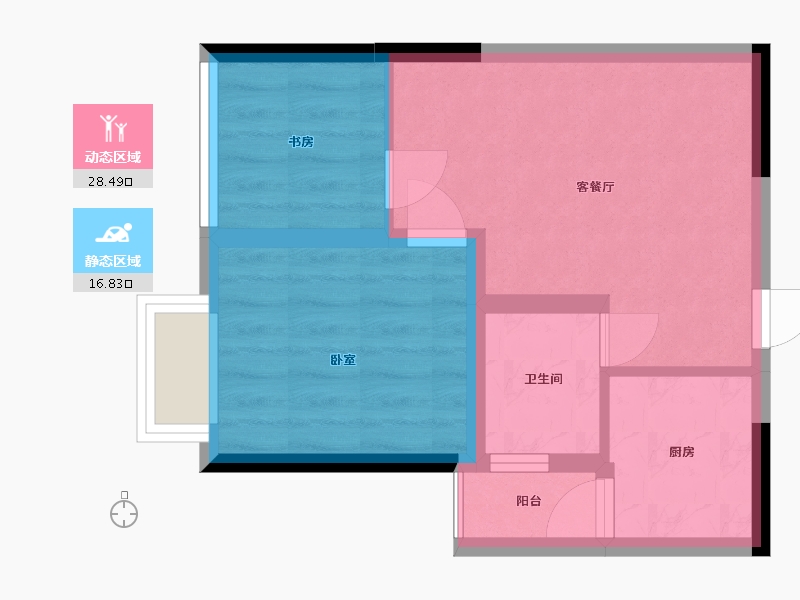 四川省-南充市-新时代天骄港湾-39.49-户型库-动静分区