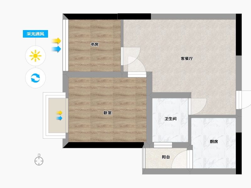 四川省-南充市-新时代天骄港湾-39.49-户型库-采光通风