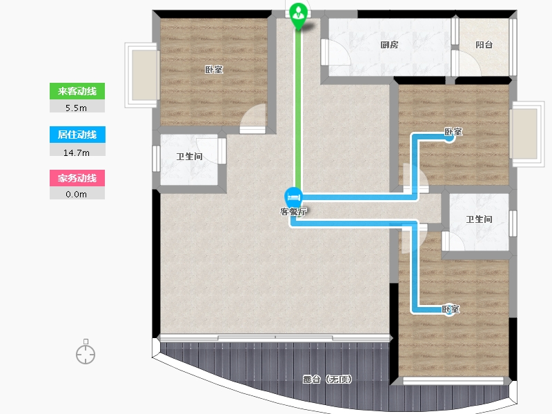 四川省-成都市-天府公园城-112.85-户型库-动静线