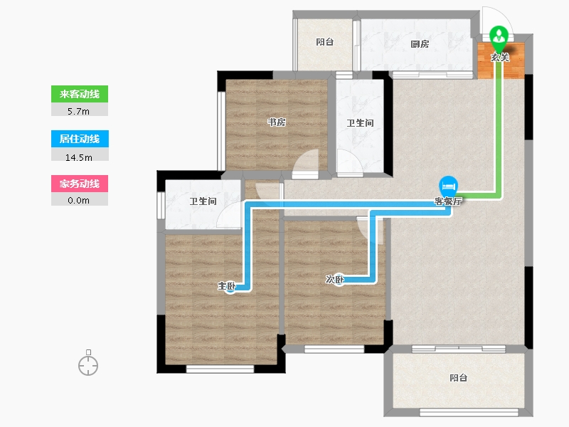 广西壮族自治区-桂林市-泽森山水绿城-96.30-户型库-动静线