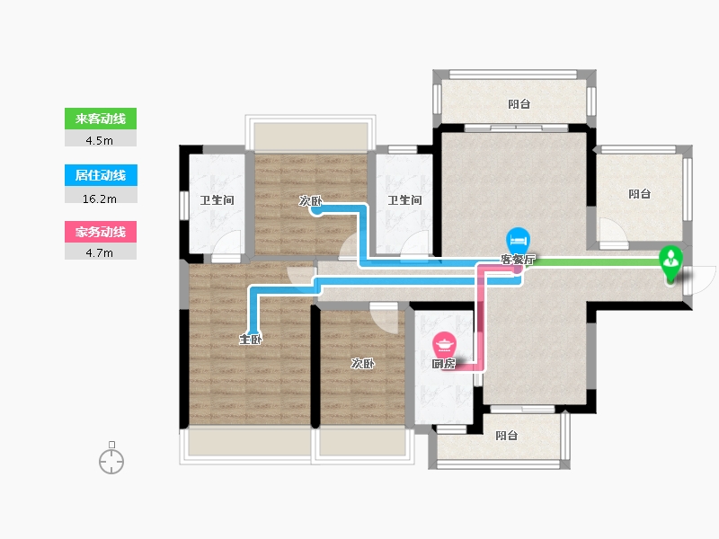 四川省-绵阳市-敏捷悦江府-95.85-户型库-动静线