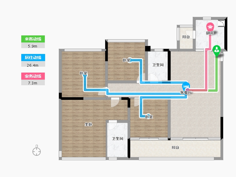 四川省-南充市-玉龙城-151.10-户型库-动静线