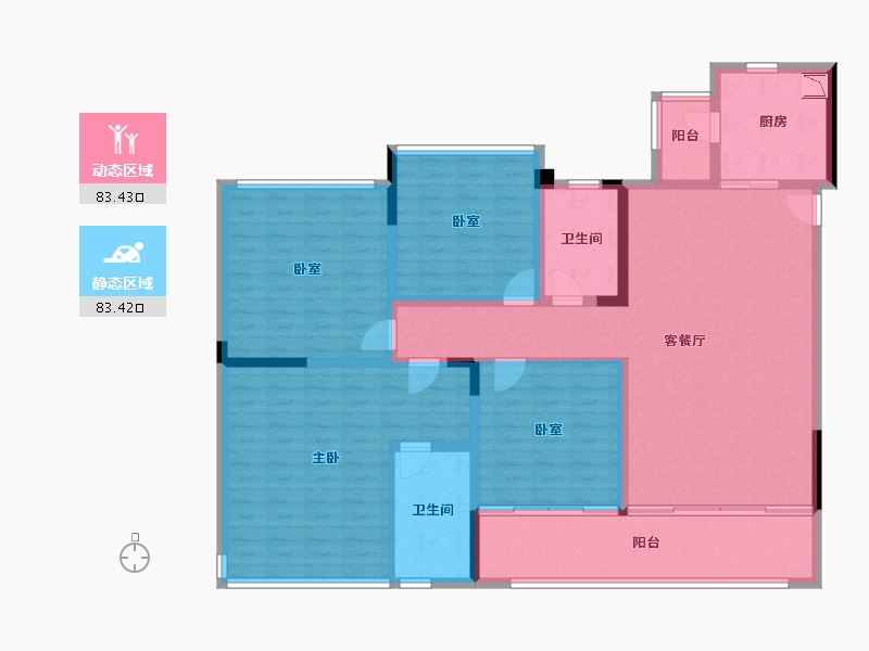 四川省-南充市-玉龙城-151.10-户型库-动静分区