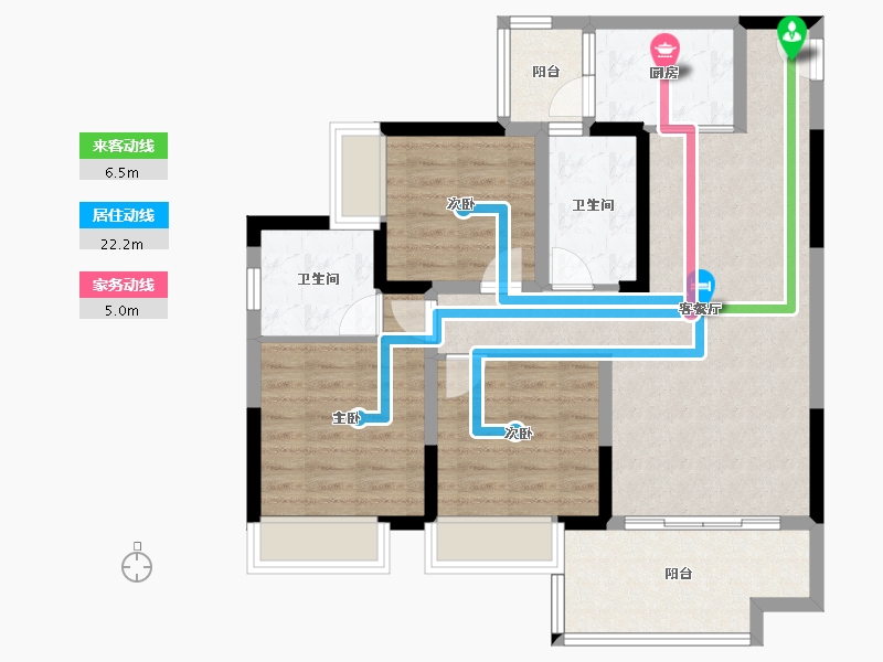 四川省-绵阳市-兴发孔雀公园-87.48-户型库-动静线