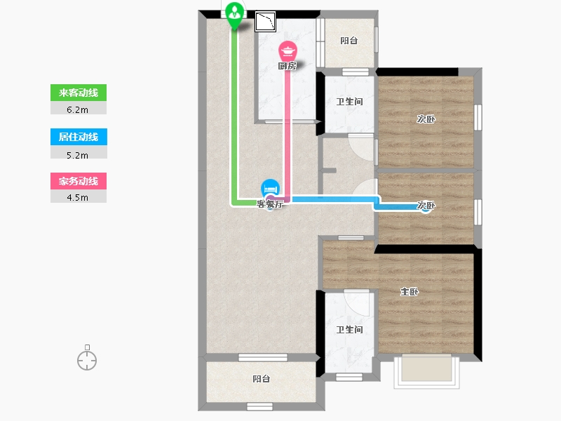 广东省-肇庆市-碧桂园翡翠郡-79.04-户型库-动静线